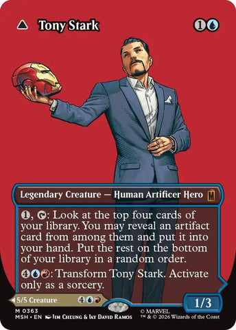 Tony Stark (Borderless) (0363) (Foil) (Marvel Super Heroes)(MSH)(363)(M)