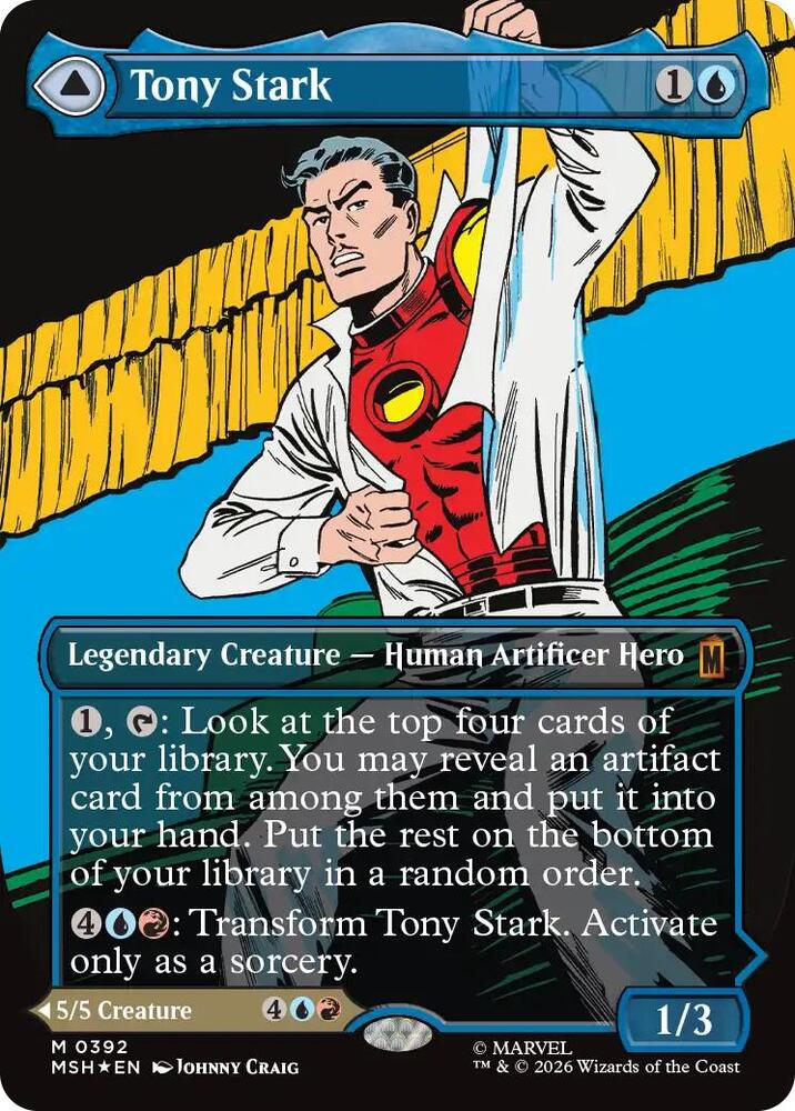 Tony Stark (Borderless) (0392) (Foil) (Marvel Super Heroes)(MSH)(392)(M)