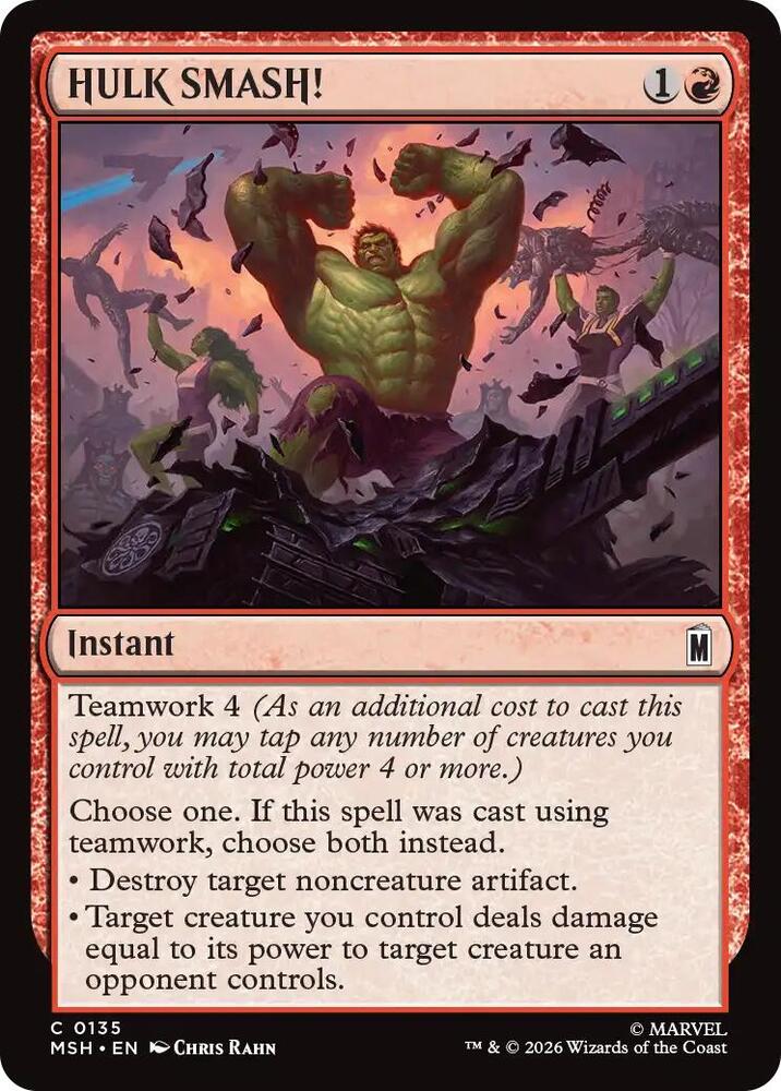 HULK SMASH! (Foil) (Marvel Super Heroes)(MSH)(135)(C)