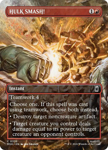 HULK SMASH! (Borderless) (Foil) (Marvel Super Heroes)(MSH)(332)(C)