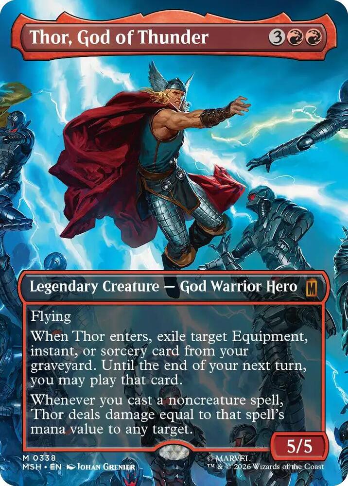 Thor, God of Thunder (Borderless) (0338) (Marvel Super Heroes)(MSH)(338)(M)