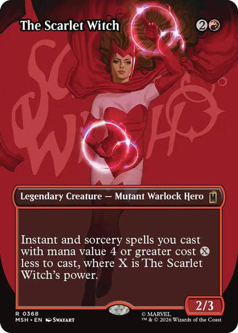 The Scarlet Witch (Borderless) (Foil) (Marvel Super Heroes)(MSH)(368)(R)