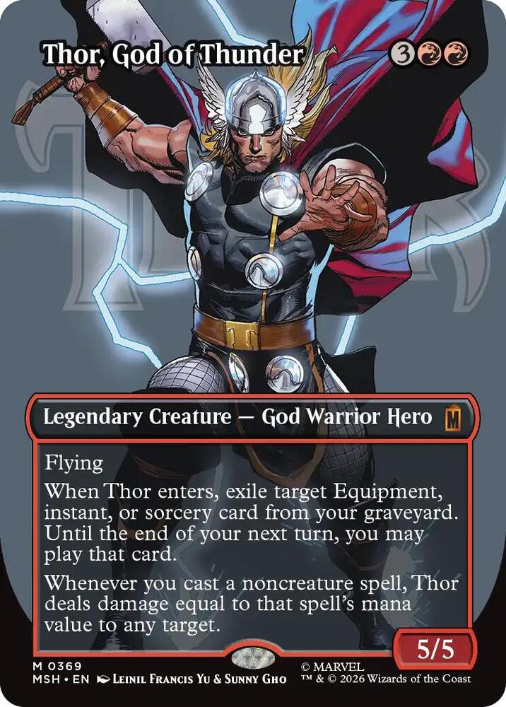 Thor, God of Thunder (Borderless) (0369) (Marvel Super Heroes)(MSH)(369)(M)