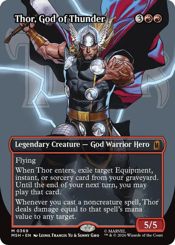 Thor, God of Thunder (Borderless) (0369) (Marvel Super Heroes)(MSH)(369)(M)