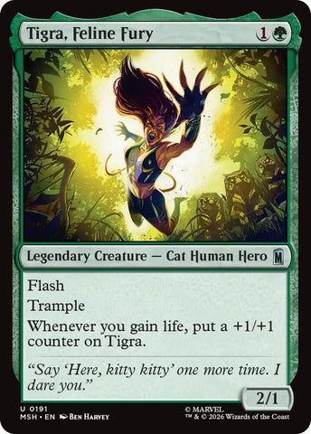 Tigra, Feline Fury (Foil) (Marvel Super Heroes)(MSH)(191)(U)