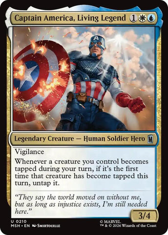 Captain America, Living Legend (Foil) (Marvel Super Heroes)(MSH)(210)(U)