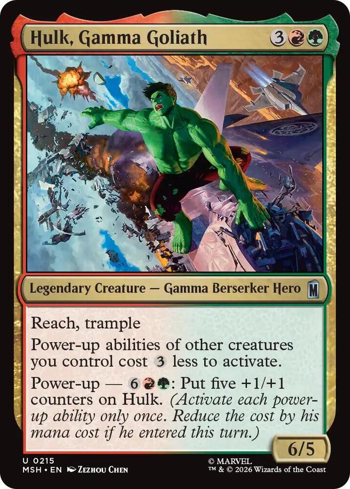 Hulk, Gamma Goliath (Foil) (Marvel Super Heroes)(MSH)(215)(U)