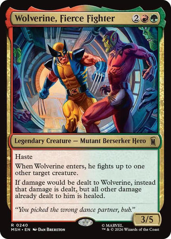Wolverine, Fierce Fighter (Foil) (Marvel Super Heroes)(MSH)(240)(R)