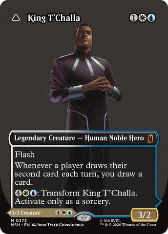 King T'Challa (Borderless) (0373) (Foil) (Marvel Super Heroes)(MSH)(373)(M)