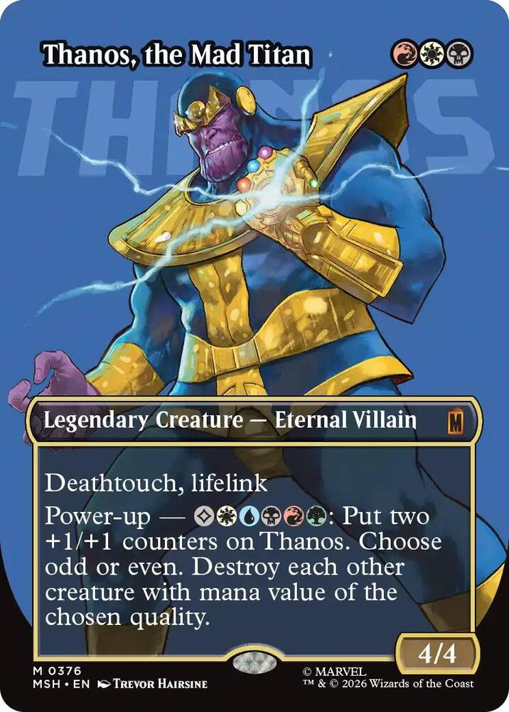 Thanos, the Mad Titan (Borderless) (0367) (Foil) (Marvel Super Heroes)(MSH)(376)(M)