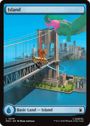 Island (0279) (Foil) (Marvel Super Heroes)(MSH)(279)(L)