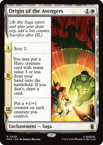 Origin of the Avengers (Foil) (Marvel Super Heroes)(MSH)(28)(R)