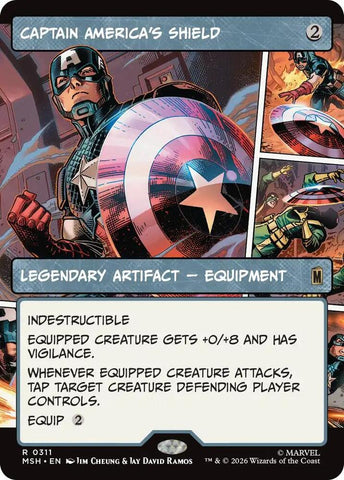 Captain America's Shield (Borderless) (0311) (Foil) (Marvel Super Heroes)(MSH)(311)(R)