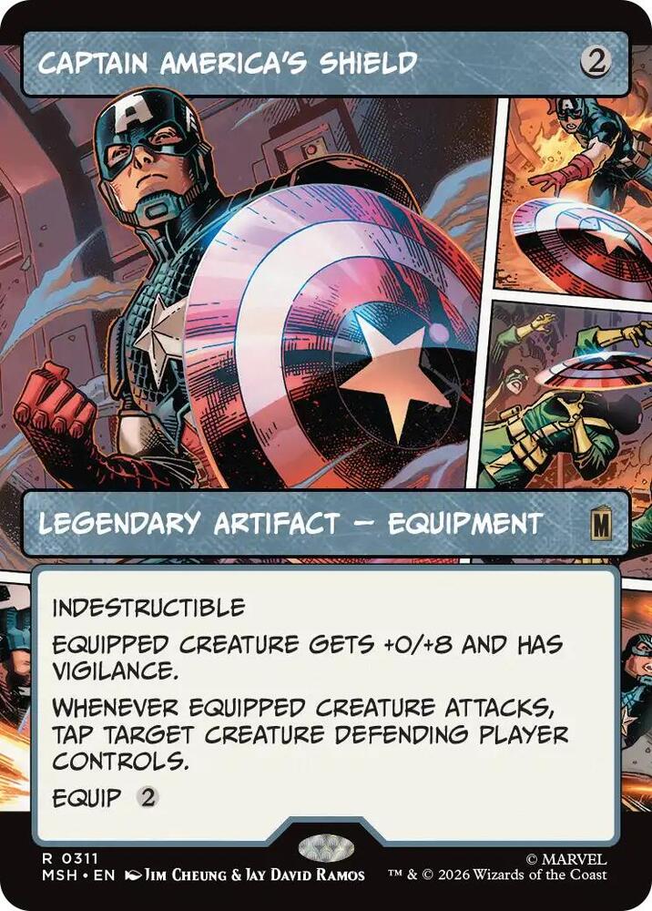 Captain America's Shield (Borderless) (0311) (Marvel Super Heroes)(MSH)(311)(R)
