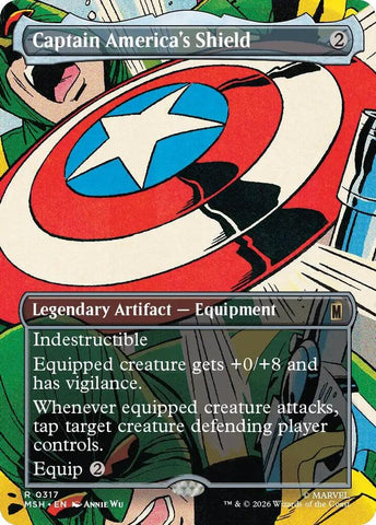 Captain America's Shield (Borderless) (0317) (Foil) (Marvel Super Heroes)(MSH)(317)(R)