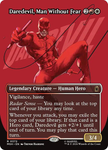Daredevil, Man Without Fear (Borderless) (0372) (Foil) (Marvel Super Heroes)(MSH)(372)(R)