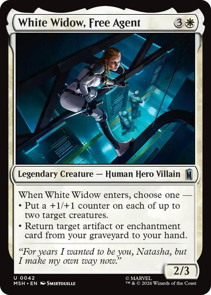 White Widow, Free Agent (Foil) (Marvel Super Heroes)(MSH)(42)(U)
