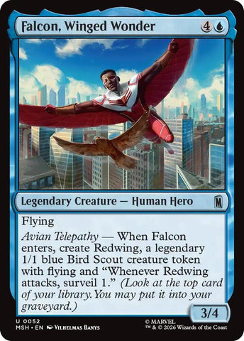Falcon, Winged Wonder (Foil) (Marvel Super Heroes)(MSH)(52)(U)