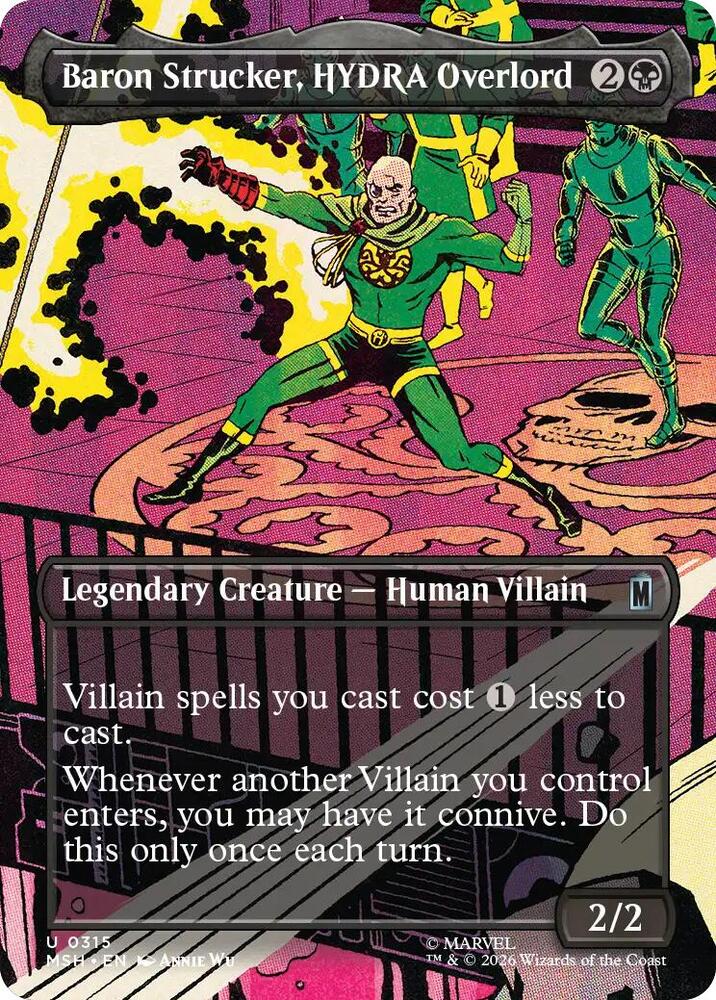 Baron Strucker, HYDRA Overlord (Borderless) (0315) (Marvel Super Heroes)(MSH)(315)(U)
