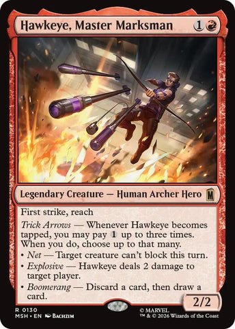 Hawkeye, Master Marksman (Foil) (Marvel Super Heroes)(MSH)(130)(R)