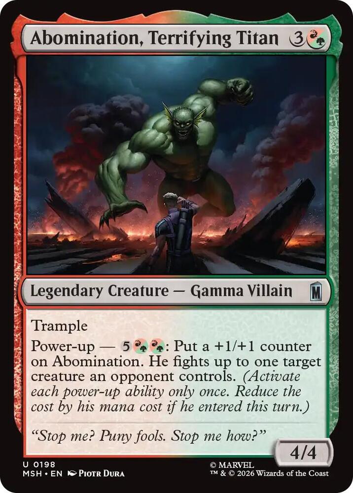 Abomination, Terrifying Titan (Foil) (Marvel Super Heroes)(MSH)(198)(U)