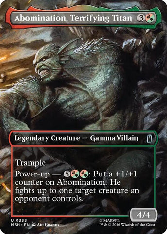 Abomination, Terrifying Titan (Borderless) (Foil) (Marvel Super Heroes)(MSH)(333)(U)