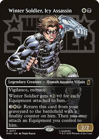 Winter Soldier, Icy Assassin (Borderless) (Marvel Super Heroes)(MSH)(377)(R)