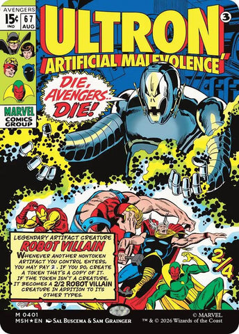 Ultron, Artificial Malevolence (Borderless) (0401) (Marvel Super Heroes)(MSH)(401)(M)