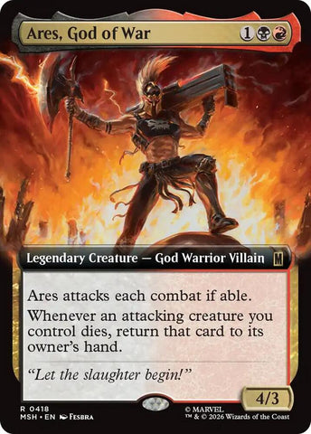 Ares, God of War (Extended Art) (Foil) (Marvel Super Heroes)(MSH)(418)(R)