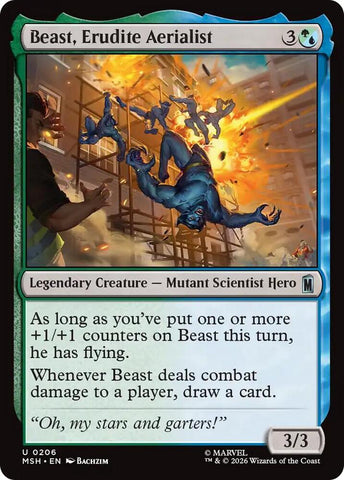 Beast, Erudite Aerialist (Foil) (Marvel Super Heroes)(MSH)(206)(U)
