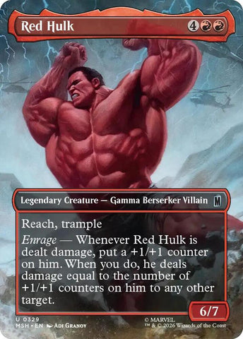 Red Hulk (Borderless) (Marvel Super Heroes)(MSH)(329)(U)