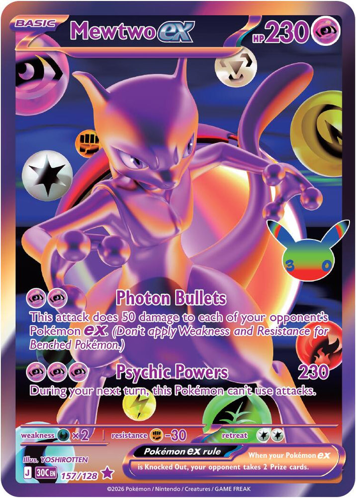 pokemon cards mega evolution mewtwo Graded: Team Rocket's ex 281/127 (2026) SIR TAG 10 Colorless Psychic Infinity (10+) This attack does 30 more damage times the amount of Energy attached to both Active Pokmon Pokemon - Mega-Mewtwo-EX (160/162) -