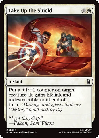 Take Up the Shield (Foil) (Marvel Super Heroes)(MSH)(39)(C)