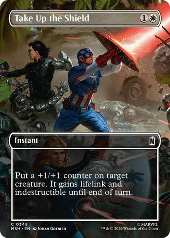 Take Up the Shield (Borderless) (Marvel Super Heroes)(MSH)(348)(C)
