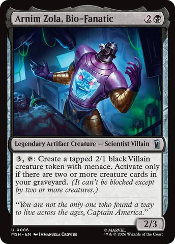 Arnim Zola, Bio-Fanatic (Marvel Super Heroes)(MSH)(86)(U)