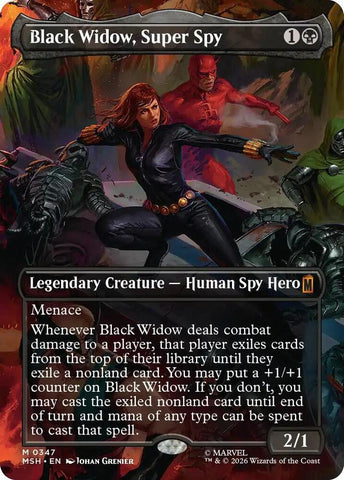 Black Widow, Super Spy (Borderless) (0347) (Marvel Super Heroes)(MSH)(347)(M)