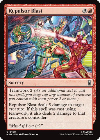 Repulsor Blast (Foil) (Marvel Super Heroes)(MSH)(150)(C)