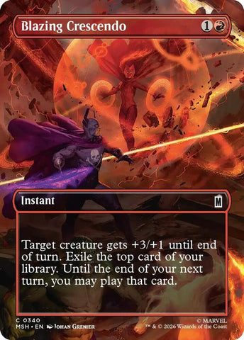 Blazing Crescendo (Borderless) (Foil) (Marvel Super Heroes)(MSH)(340)(C)