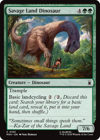 Savage Land Dinosaur (Foil) (Marvel Super Heroes)(MSH)(185)(C)