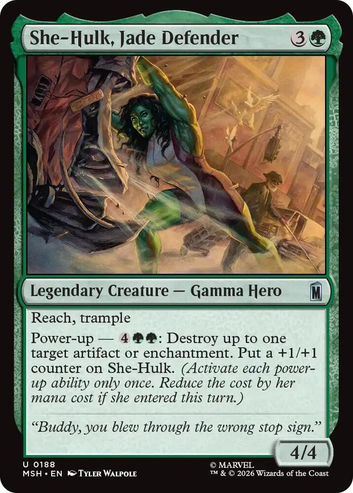 She-Hulk, Jade Defender (Foil) (Marvel Super Heroes)(MSH)(188)(U)