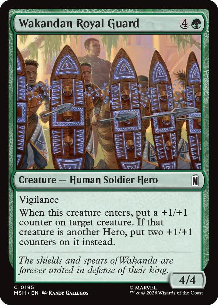 Wakandan Royal Guard (Foil) (Marvel Super Heroes)(MSH)(195)(C)