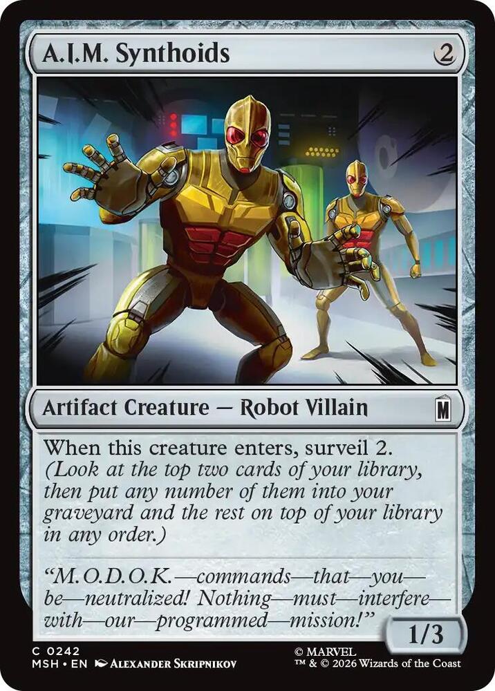 A.I.M. Synthoids (Foil) (Marvel Super Heroes)(MSH)(242)(C)