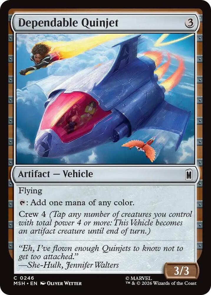 Dependable Quinjet (Foil) (Marvel Super Heroes)(MSH)(246)(C)