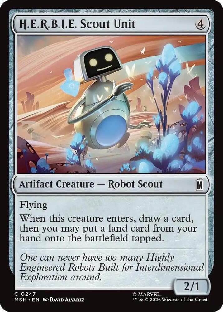 H.E.R.B.I.E. Scout Unit (Foil) (Marvel Super Heroes)(MSH)(247)(C)