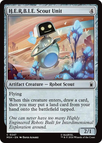 H.E.R.B.I.E. Scout Unit (Foil) (Marvel Super Heroes)(MSH)(247)(C)