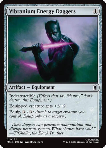 Vibranium Energy Daggers (Foil) (Marvel Super Heroes)(MSH)(254)(C)