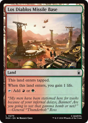 Los Diablos Missile Base (Foil) (Marvel Super Heroes)(MSH)(270)(L)