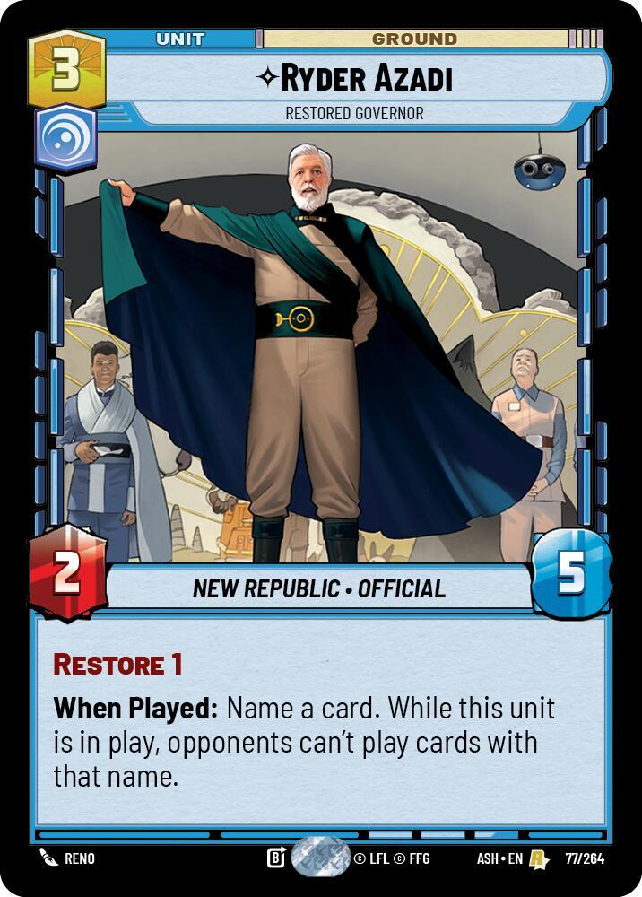 Ryder Azadi - Restored Governor (Ashes of the Empire)(ASH-77/264)(R)