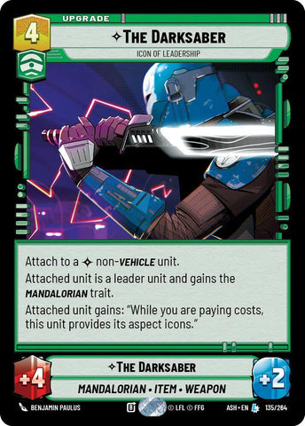 The Darksaber - Icon of Leadership (Ashes of the Empire)(ASH-135/264)(L)