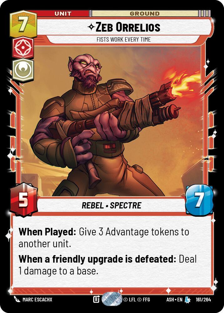 Zeb Orrelios - Fists Work Every Time (Ashes of the Empire)(ASH-161/264)(L)